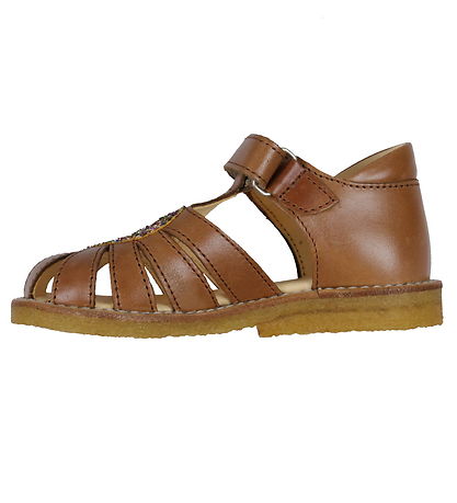 Angulus Sandals - Heart Sandal - Tan/Multi Glitter