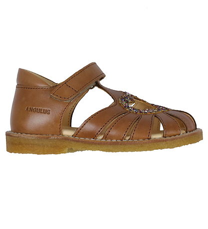 Angulus Sandals - Heart Sandal - Tan/Multi Glitter