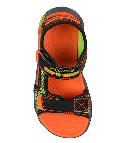 Skechers Sandalen m. Licht - Kreatur Splash - Black/Orange