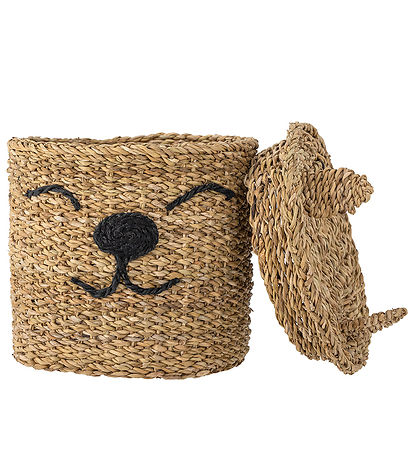 Bloomingville Kurv m. Lokk - 26x30 cm - Mikke - Tang - Naturlig Bloomingville Kurv m. Lokk - 26x30 cm - Mikke - Tang - Naturlig