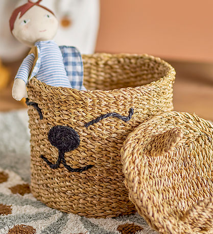 Bloomingville Kurv m. Lokk - 26x30 cm - Mikke - Tang - Naturlig Bloomingville Kurv m. Lokk - 26x30 cm - Mikke - Tang - Naturlig