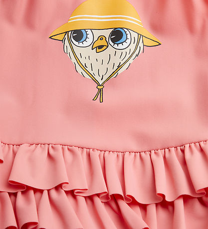 Mini Rodini Swimsuit - UV50+ - Owl - Pink Mini Rodini Swimsuit - UV50+ - Owl - Pink