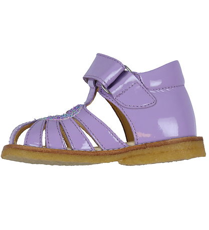 Angulus Sandals Heart sandal - Lilac/Confetti Glitter