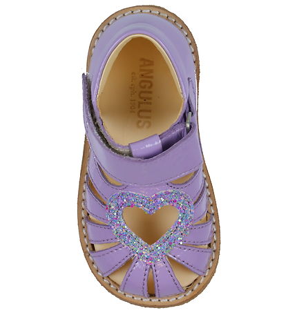 Angulus Sandals Heart sandal - Lilac/Confetti Glitter Angulus Sandals Heart sandal - Lilac/Confetti Glitter