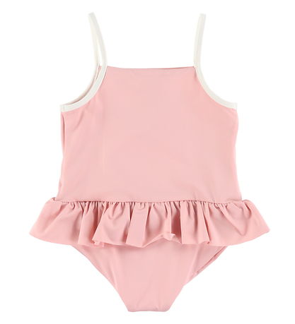 Moncler Badeanzug - Rosa m. Weiß Moncler Badeanzug - Rosa m. Weiß