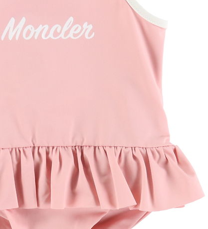 Moncler Badeanzug - Rosa m. Weiß Moncler Badeanzug - Rosa m. Weiß