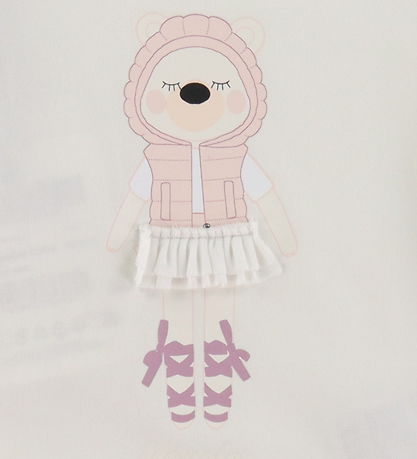 Moncler T-shirt - White/Pink w. Polar bear