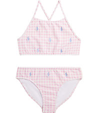 Polo Ralph Lauren Bikini - Pink/White Check w. Logos Polo Ralph Lauren Bikini - Pink/White Check w. Logos