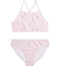 Polo Ralph Lauren Bikini - Pink/Weiß Kariert m. Logos