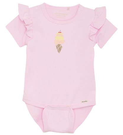 Minymo Romper - s/s - Roze Tulle