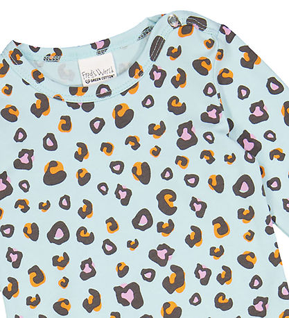 Freds World Bodysuit l/s - Leo - Aqua/Tangerine/Pastel
