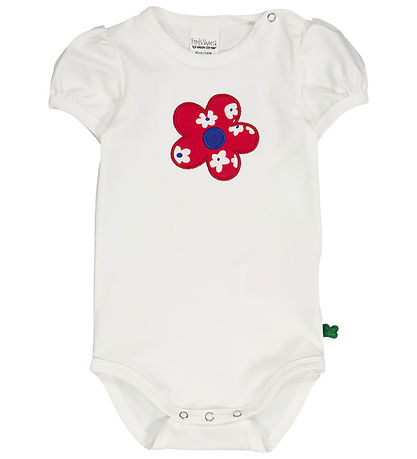Freds World Bodysuit s/s - Gladly Puff - White