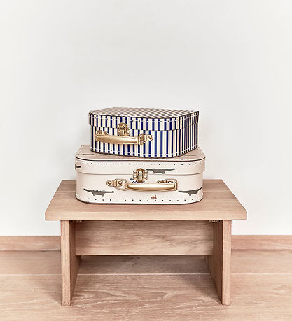 Valise en Carton OYOY - 2 pces - Crocodile & Stripe - Beige Valise en Carton OYOY - 2 pces - Crocodile & Stripe - Beige