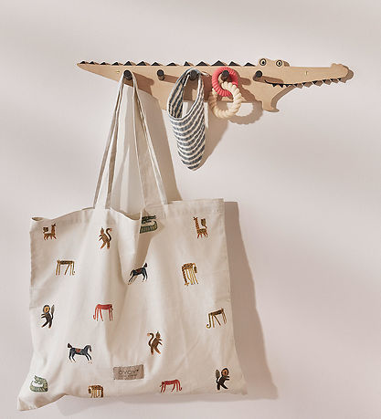 OYOY Coat Rack - Wood - 60x7.5x12 cm - Crocodile - Nature