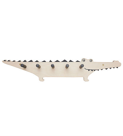 OYOY Coat Rack - Wood - 60x7.5x12 cm - Crocodile - Nature