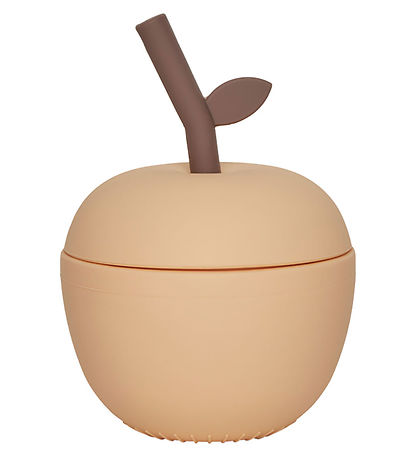 OYOY Bolli M. sogrör - Epli - Sílikon - Peach