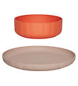 OYOY Dinner Set - Bioplastic - 2 Parts - Pullo - Rose/Apricot OYOY Dinner Set - Bioplastic - 2 Parts - Pullo - Rose/Apricot