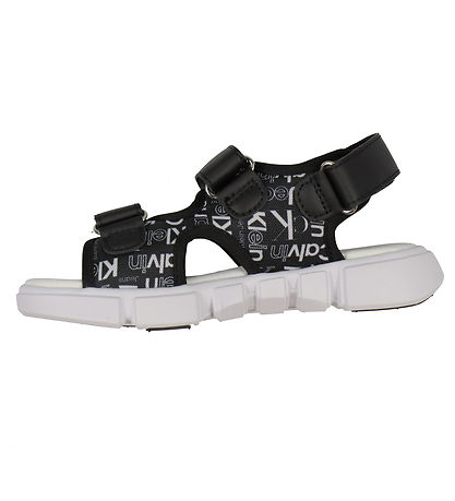 Calvin Klein Sandalen - Zwart m. Allover Logo