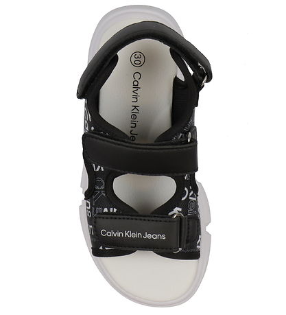 Calvin Klein Sandalen - Zwart m. Allover Logo