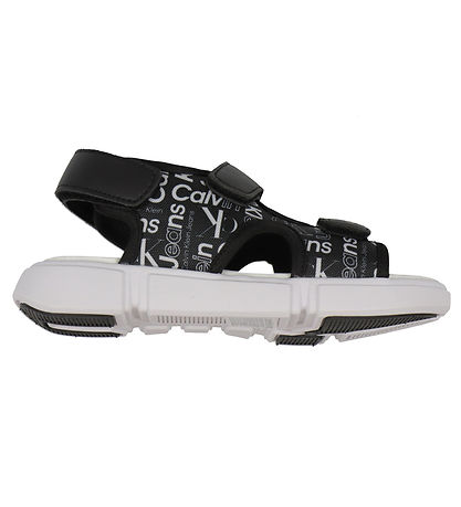 Calvin Klein Sandalen - Zwart m. Allover Logo