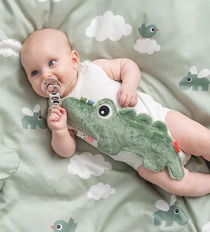 Done by Deer Comfort Blanket - Cozy Friend Croco - Green Done by Deer Comfort Blanket - Cozy Friend Croco - Green