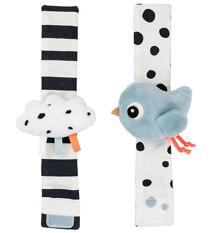 Done by Deer úlnliðsskrölusett - 2 Pakki - Happy Clouds - Blár Done by Deer úlnliðsskrölusett - 2 Pakki - Happy Clouds - Blár