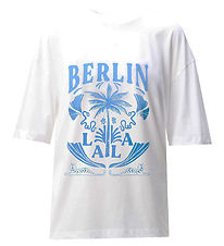 T-Shirt Lala Berlin - Celia - Lala Palm White T-Shirt Lala Berlin - Celia - Lala Palm White