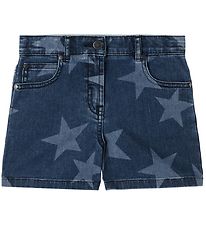 Stella McCartney Kids Denimshorts - Blå/Hvit m. Stjerner