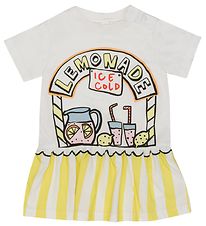 Stella McCartney Kids Klänning - Vit/Gul m. Lemonad Stella McCartney Kids Klänning - Vit/Gul m. Lemonad