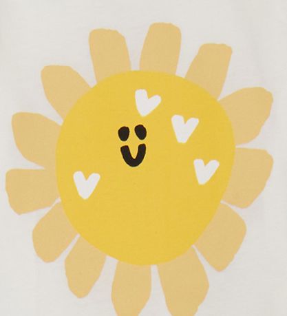 Stella McCartney Kids T-paita - Valkoinen/Keltainen M. Aurinko Stella McCartney Kids T-paita - Valkoinen/Keltainen M. Aurinko