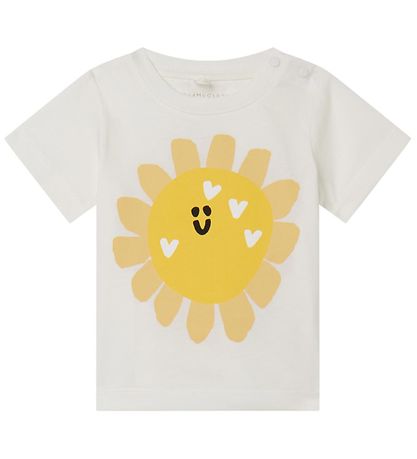 Stella McCartney Kids T-paita - Valkoinen/Keltainen M. Aurinko Stella McCartney Kids T-paita - Valkoinen/Keltainen M. Aurinko