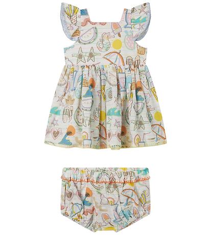 Stella McCartney Kids 원피스 포함 블루머 팬츠 - 흰색/파스텔