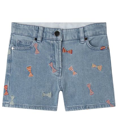 Stella McCartney Kids 데님 반바지 - 셀레스테 포함 리본
