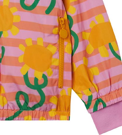 Stella McCartney Kids Jacka - Rosa/Orangerandig m. Solskyddad Stella McCartney Kids Jacka - Rosa/Orangerandig m. Solskyddad