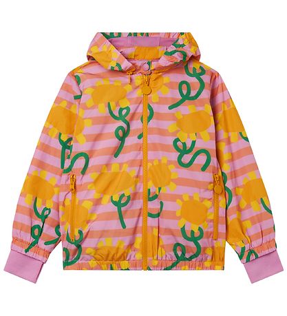 Stella McCartney Kids Jacka - Rosa/Orangerandig m. Solskyddad Stella McCartney Kids Jacka - Rosa/Orangerandig m. Solskyddad