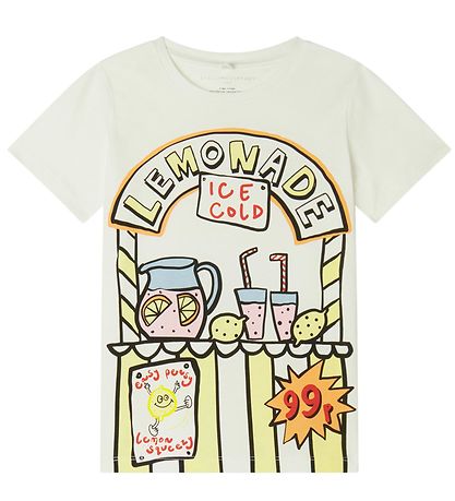 Stella McCartney Kids T-Shirt - Weiß/Gelb m. Limonade