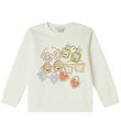 Stella McCartney Kids Sweatshirt - White w. Sunglasses Stella McCartney Kids Sweatshirt - White w. Sunglasses