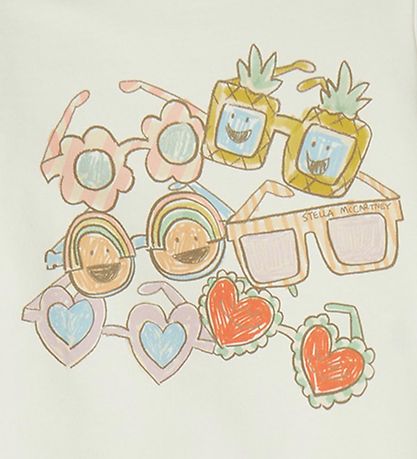 Stella McCartney Kids Sweatshirt - White w. Sunglasses
