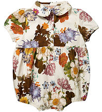 Christina Rohde Summer Romper - White w. Flowers Christina Rohde Summer Romper - White w. Flowers