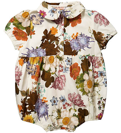 Christina Rohde Summer Romper - White w. Flowers Christina Rohde Summer Romper - White w. Flowers
