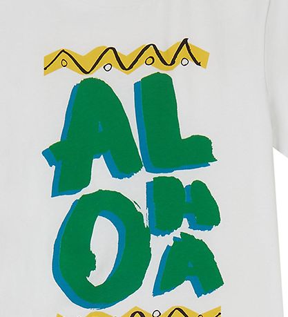 Stella McCartney Kids T-shirt - White/Green w. Print Stella McCartney Kids T-shirt - White/Green w. Print