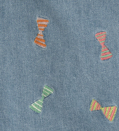 Stella McCartney Kids 멜빵바지 - 데님 - 셀레스테 포함 리본 Stella McCartney Kids 멜빵바지 - 데님 - 셀레스테 포함 리본