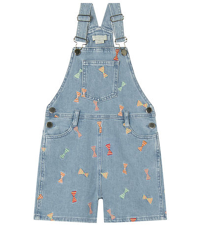 Stella McCartney Kids 멜빵바지 - 데님 - 셀레스테 포함 리본 Stella McCartney Kids 멜빵바지 - 데님 - 셀레스테 포함 리본
