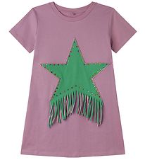 Stella McCartney Kids Kleid - Lila/Grün m. Strassstein/Fransen
