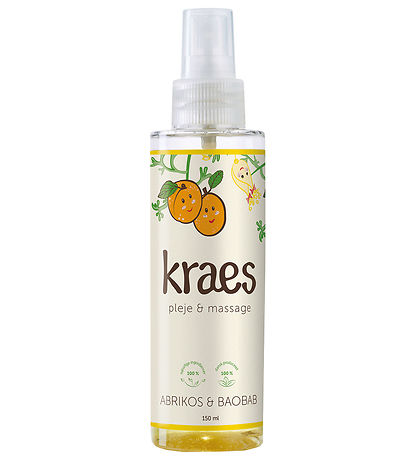 Kraes Verzorgings- en massageolie - Abrikoos & Baobab - 150 ml Kraes Verzorgings- en massageolie - Abrikoos & Baobab - 150 ml