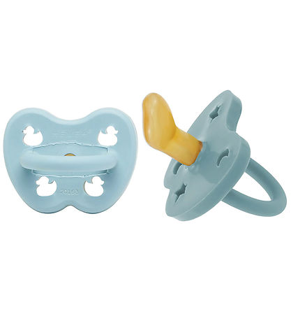 Hevea Pacifiers - 3-36 Mths. - 2-Pack - Natural Rubber - Ocean/C Hevea Pacifiers - 3-36 Mths. - 2-Pack - Natural Rubber - Ocean/C