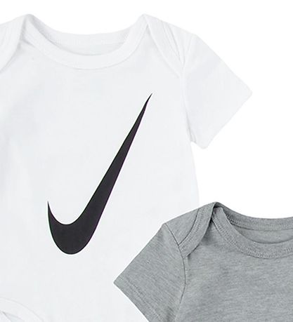 Nike Rompers s/s - Swoosh - 3-pack - Wit/Grijs/Zwart