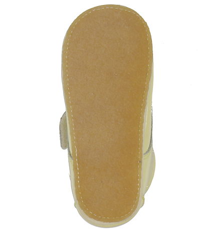 Wheat Soft Sole Leather Shoes - Bow - Patent leather shoes w. Bo
