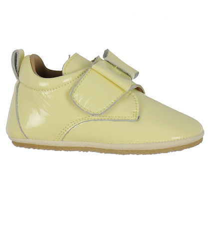 Wheat Soft Sole Leather Shoes - Bow - Patent leather shoes w. Bo