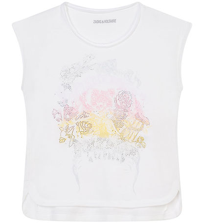 Zadig & Voltaire T-shirt - Angel - White w. Print/Rhinestone
